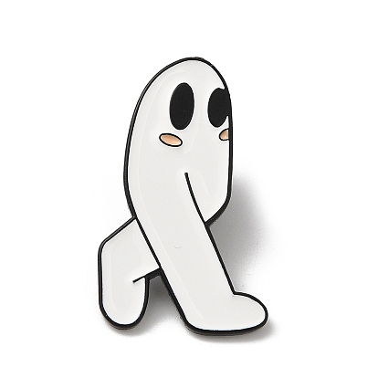 Halloween Funny Ghost Enamel Pins, Black Alloy Brooch for Backpack Clothes