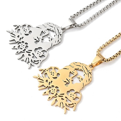 201 ожерелья из нержавеющей стали с подвесками в виде Иисуса