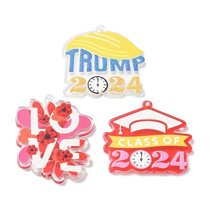 Акриловые кулон, слово