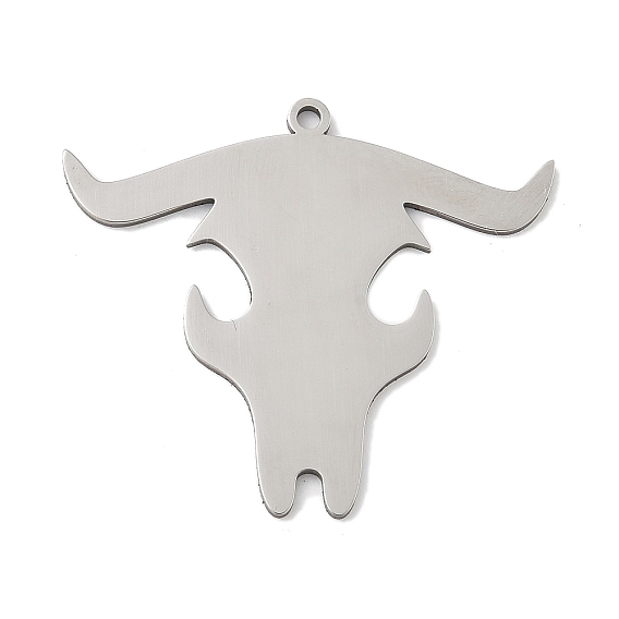 201 подвески из нержавеющей стали, лазерная резка, оберег на голову крупного рогатого скота, анти-тускнение