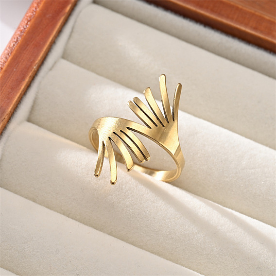 304 открытые кольца манжеты из нержавеющей стали, золотые