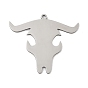 201 подвески из нержавеющей стали, лазерная резка, оберег на голову крупного рогатого скота, анти-тускнение