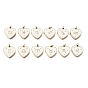 Pendentifs en acier inoxydable, plaqué longue durée, avec anneaux de saut et émail, cœur