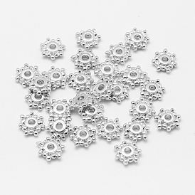 Brass Spacer Beads, Long-Lasting Plated, Nickel Free, Flower
