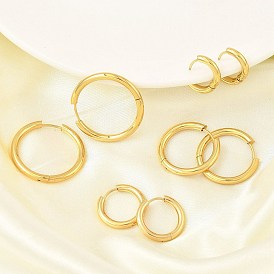 PVD Vacuum Plating 304 Stainless Steel Huggie Hoop Earrings for Women