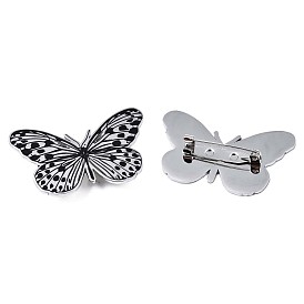 201 Stainless Steel Butterfly Lapel Pin, Insect Badge for Backpack Clothes, Nickel Free & Lead Free