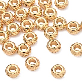 Perles en laiton shegrace, sans cadmium et sans nickel et sans plomb, plat rond texturé