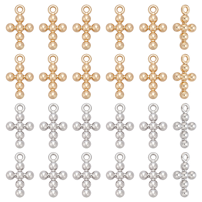 24 шт 2 цвета подвески из сплава, крест прелести