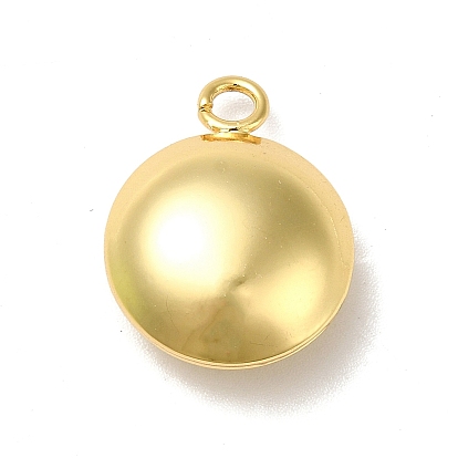 Rack Plating Brass Pendants, Long-Lasting Plated, Cadmium Free & Lead Free, Flat Round
