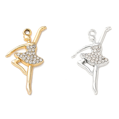 Legierung rhinestone-anhänger, Ballettmädchen-Anhänger