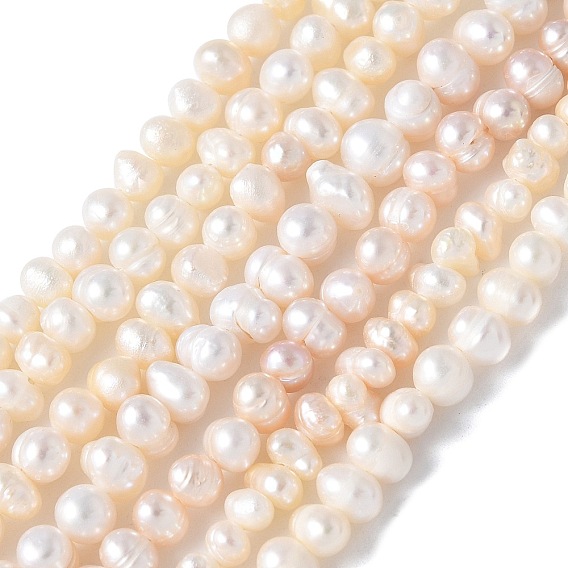 Нити из натурального культивированного пресноводного жемчуга, картофель