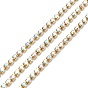2 Colors Crystal & Crystal AB Rhinestone Cup Chains, Raw(Unplated) Brass Rhinestone Strass Chains, with Plastic Spools