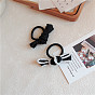 Exquisite Pearl Fabric Butterfly Hair Clip Elastic Headband Ribbon Clamp