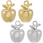 10 шт. 2 цвета 304 подвеска из нержавеющей стали, 3d яблочный шарм