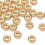 SHEGRACE Brass Beads, Cadmium Free & Nickel Free & Lead Free, Textured Flat Round