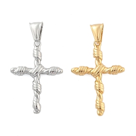 304 подвески из нержавеющей стали, крестик, вакуумные покрытия