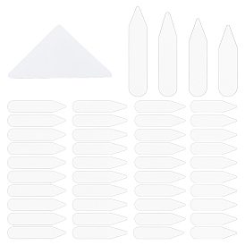100 шт 4 стиль стреловидный пластиковый воротник для рубашки священнослужителя, с наклейкой для формирования воротника рубашки из ПВХ