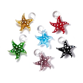 Handmade Lampwork Pendants,  Starfish