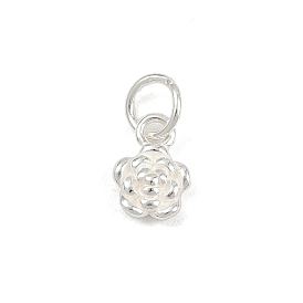 925 подвески-цветы из стерлингового серебра, с прыжковых колец