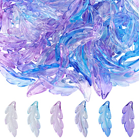 120шт. 120шт. 8 цвета пластиковые подвески, перо, градиент цвета