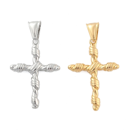 304 подвески из нержавеющей стали, крестик, вакуумные покрытия