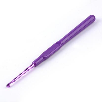 Алюминиевые вязальные крючки иглы, с пластиковой ручкой, 140x10 мм, 12 шт / коробка