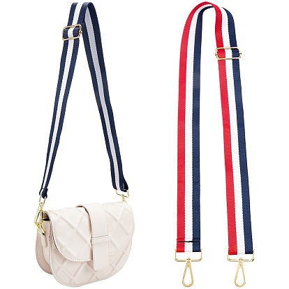 2 шт 2 цвета регулируемые ручки для сумок из полиэстера, с поворотными застежками из цинкового сплава, для аксессуаров для замены сумок, узоров