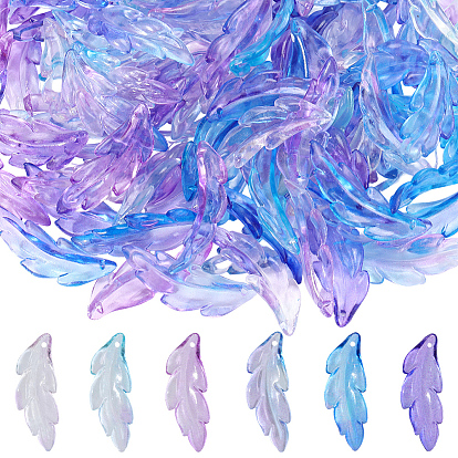 120шт. 120шт. 8 цвета пластиковые подвески, перо, градиент цвета