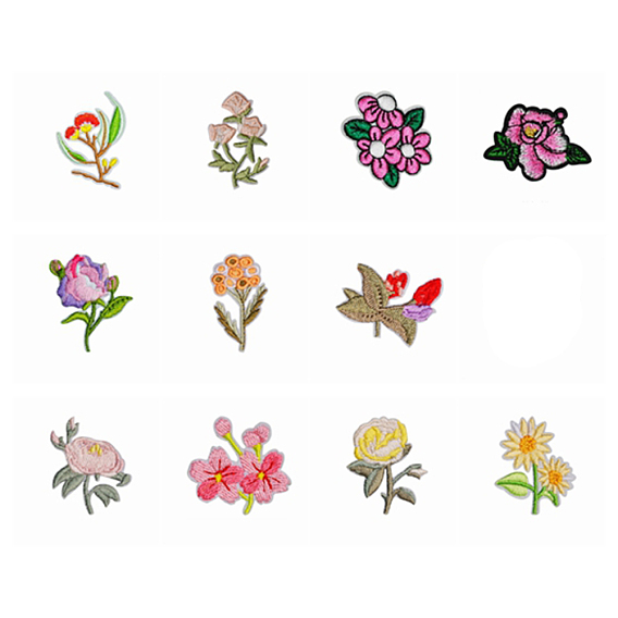 Computerized Embroidery Cloth Iron on/Sew on Patches, Costume Accessories, Appliques, Flower