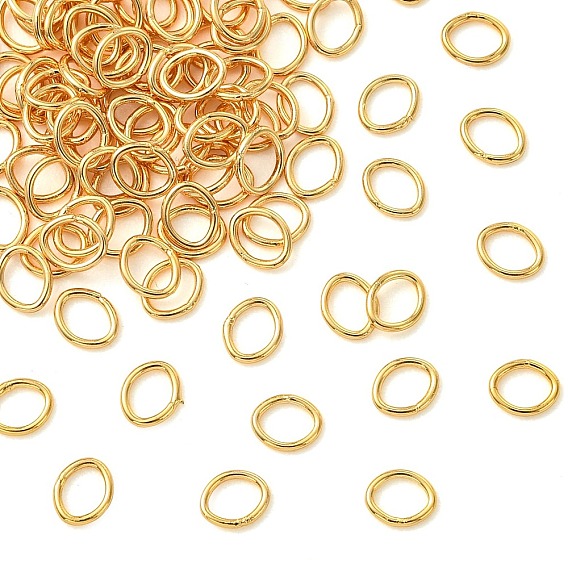 SHEGRACE Brass Jump Ring, Oval, Cadmium Free & Lead Free & Nickel Free