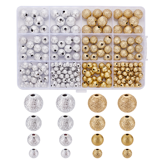 250 шт 8 непрозрачные акриловые бусины в стиле, текстурированная круглая