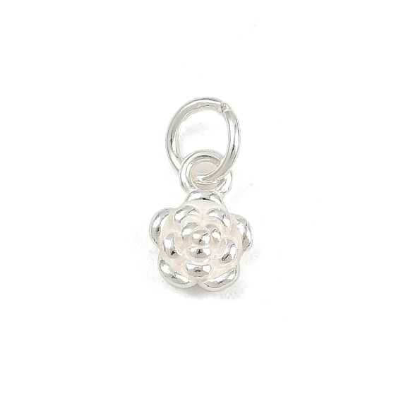 925 подвески-цветы из стерлингового серебра, с прыжковых колец