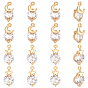 16 шт. 2 стили латунные микро-паве кубические циркониевые подвески, реальный 18 k позолоченный