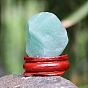 Raw Rough Nuggets Gemstone Rock Mineral, with Wood Base, for Home Desktop Decoration
