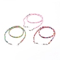Rainbow Eyeglasses Chains, Neck Strap for Eyeglasses, with Polymer Clay Heishi Beads, Cube Acrylic Beads and Rubber Loop Ends, Word Love