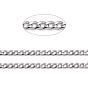 304 Stainless Steel Twisted Chains Curb Chain for Men's Necklace Making, Unwelded