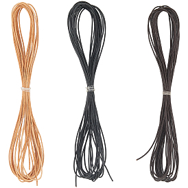 15m 3 цвета коровьей кожи шнур, кожаный шнур ювелирных изделий, ювелирные изделия DIY делает материал, круглые