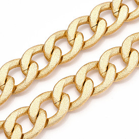 Aluminum Textured Curb Chains, Cuban Link Chains, Unwelded