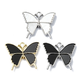 Acrylic Charms, with Alloy Finding, Butterfly Charms