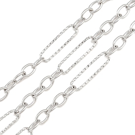 304 из нержавеющей стали Figaro цепи, пайки, с катушкой, прямоугольник с овальной