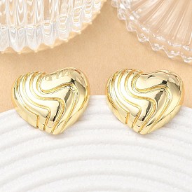Pendientes de latón para mujer, corazón