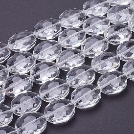 Стеклянные бусины, хрустальные бусины, граненые, овальные