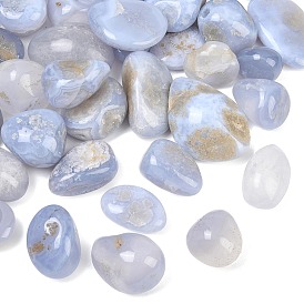Cuentas de ágata de encaje azul natural, piedra caída, pepitas, sin agujero / sin perforar, Gemas para rellenar jarrones/sin perforar, gemas de relleno de jarrones