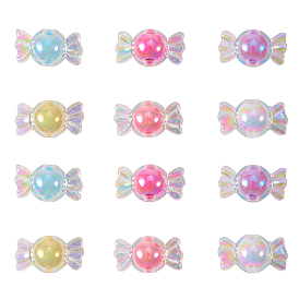 Акриловые бусины, AB цвет, бусина в бусине, форма конфет