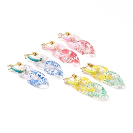 Серьги-кольца с подвесками из полимерной цепочки, серьги из настоящей позолоченной латуни с кубическим цирконием, без свинца, без кадмии и без никеля