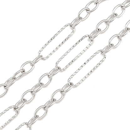 304 из нержавеющей стали Figaro цепи, пайки, с катушкой, прямоугольник с овальной