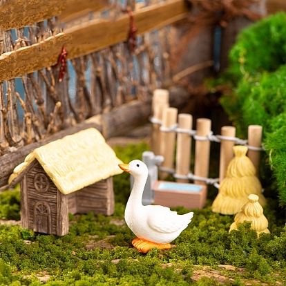 Resin Animal Figurines Display Decorations, Micro Landscape Happy Farm Decoration.