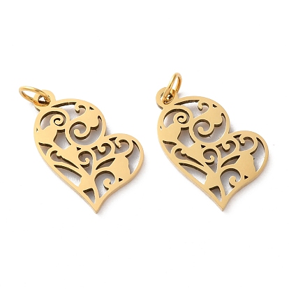 Ионное покрытие (ip) 304 подвески из нержавеющей стали, с целью перехода в кольце, лазерная резка, шарма сердца