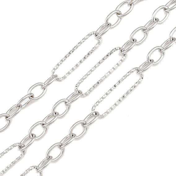 304 из нержавеющей стали Figaro цепи, пайки, с катушкой, прямоугольник с овальной