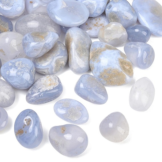 Cuentas de ágata de encaje azul natural, piedra caída, pepitas, sin agujero / sin perforar, Gemas para rellenar jarrones/sin perforar, gemas de relleno de jarrones